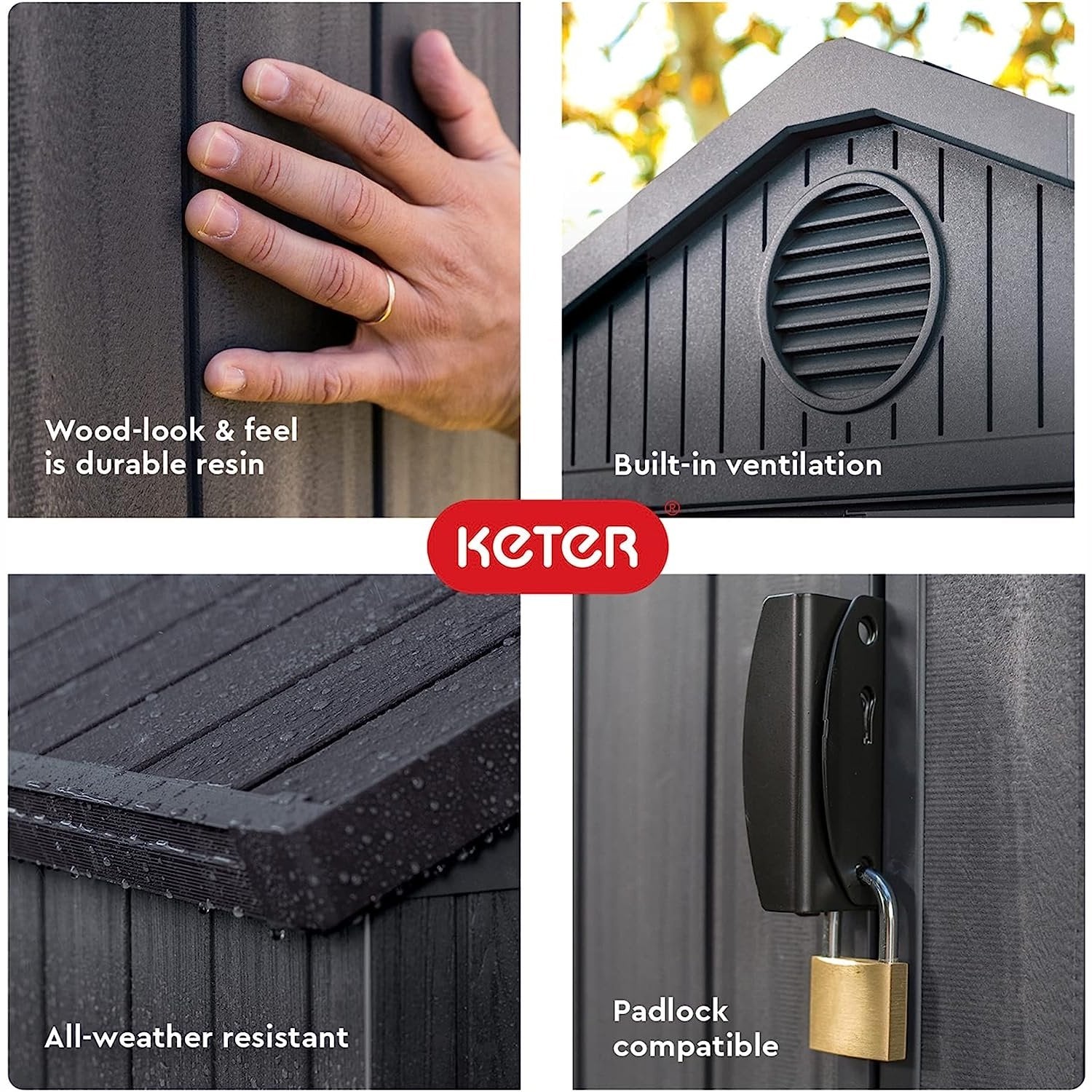 Keter Darwin 6 x 4ft Shed - Grey